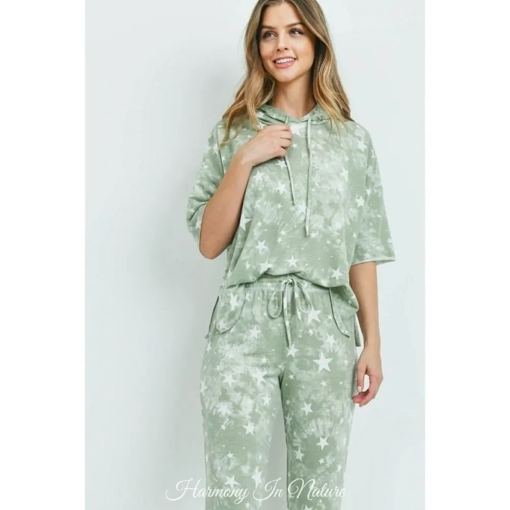 LAST Sage Tie Dye Jogger Set - Picture 6 of 7